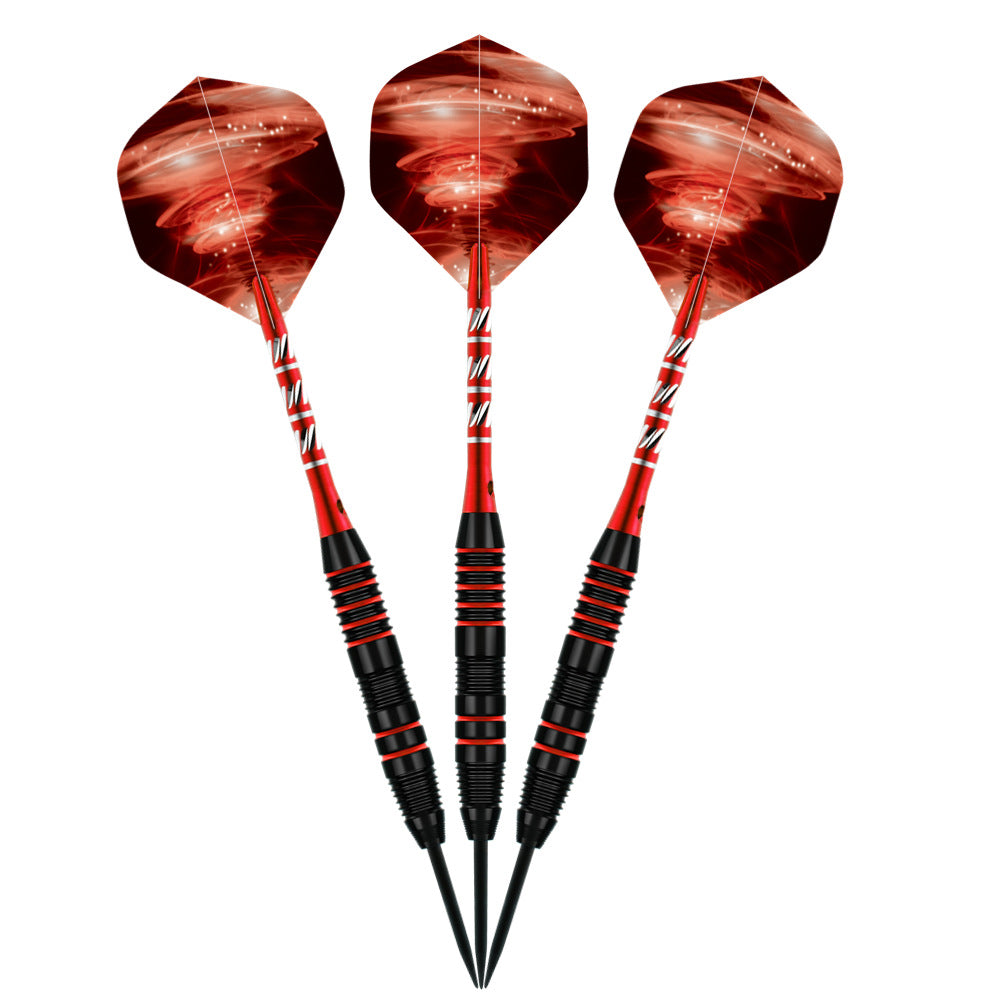 3 Pieces Professional Steel Tip Aluminum Darts Set - 22g, 161mm, Red POMA