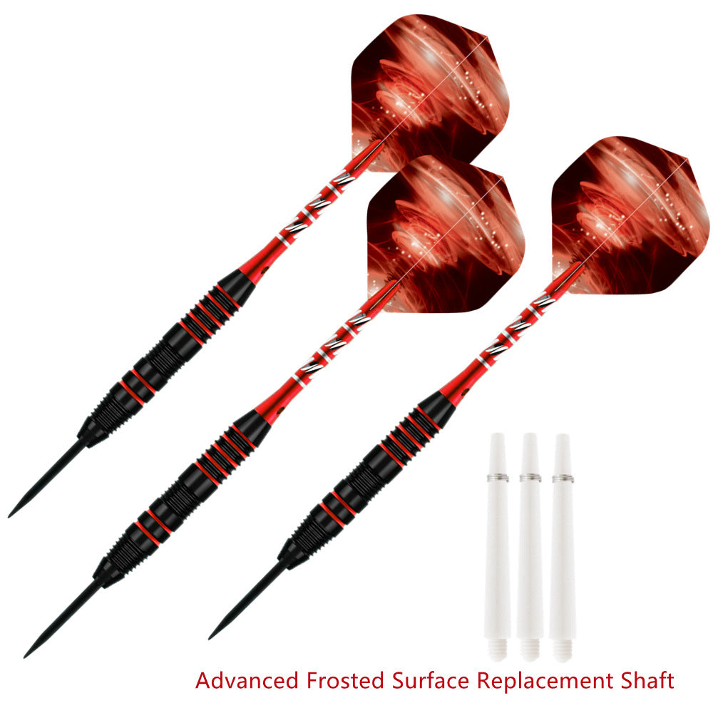 3 Pieces Professional Steel Tip Aluminum Darts Set - 22g, 161mm, Red POMA