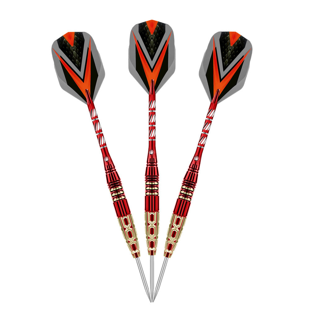 3 Pieces Professional Steel Tip Brass Darts Set - 25g, 160mm, Red POMA