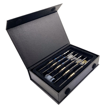 6 Pieces Professional Steel Tip Brass Darts Set - 23g, 165mm POMA