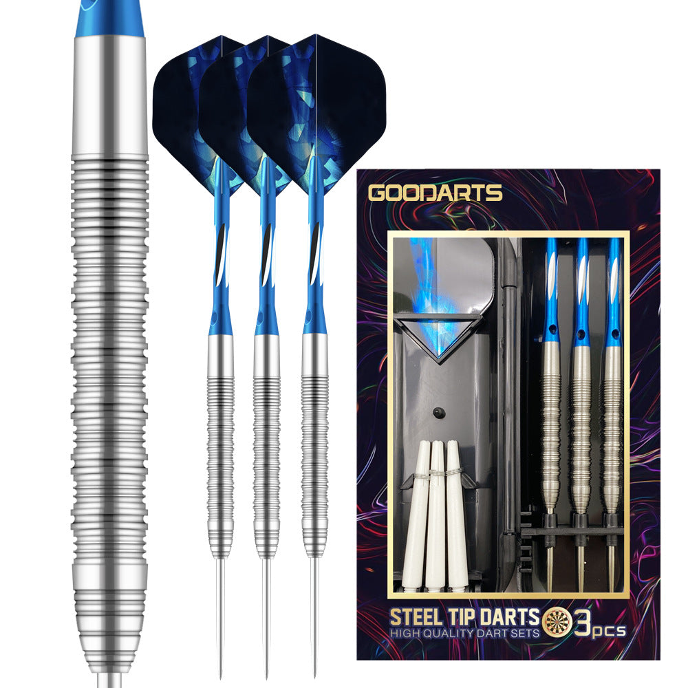 3 Pieces Steel Tip Tungsten Darts Set - 25g, 159mm,  Blue