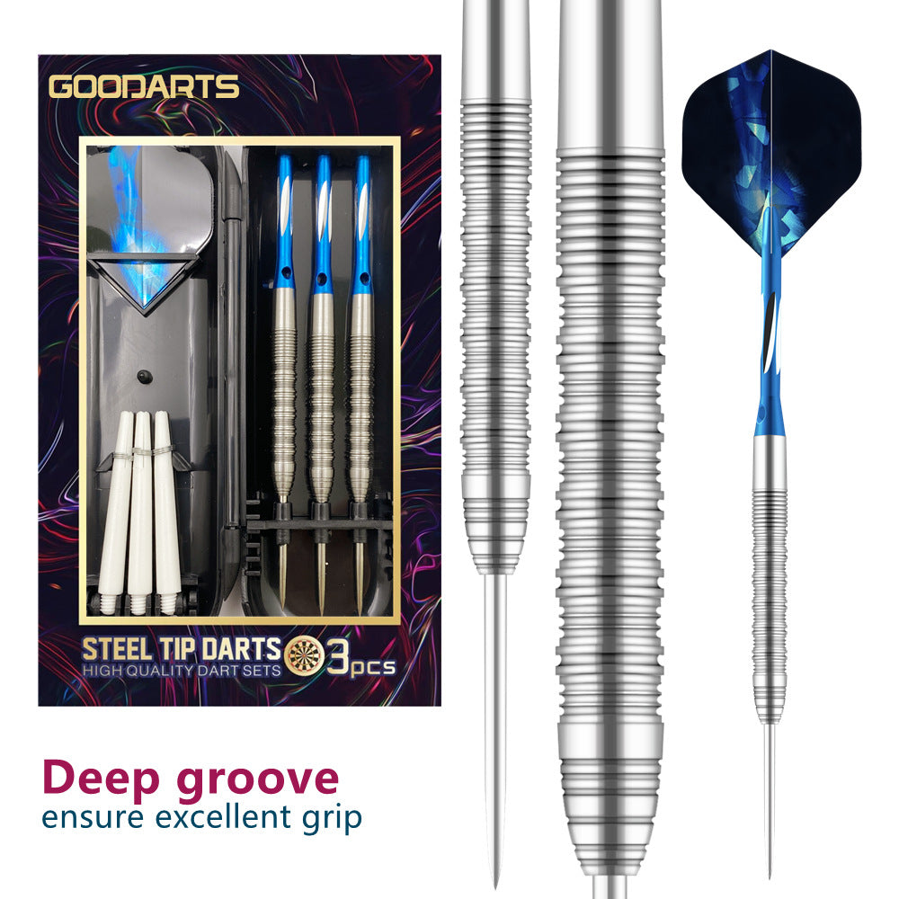 3 Pieces Steel Tip Tungsten Darts Set - 25g, 159mm,  Blue