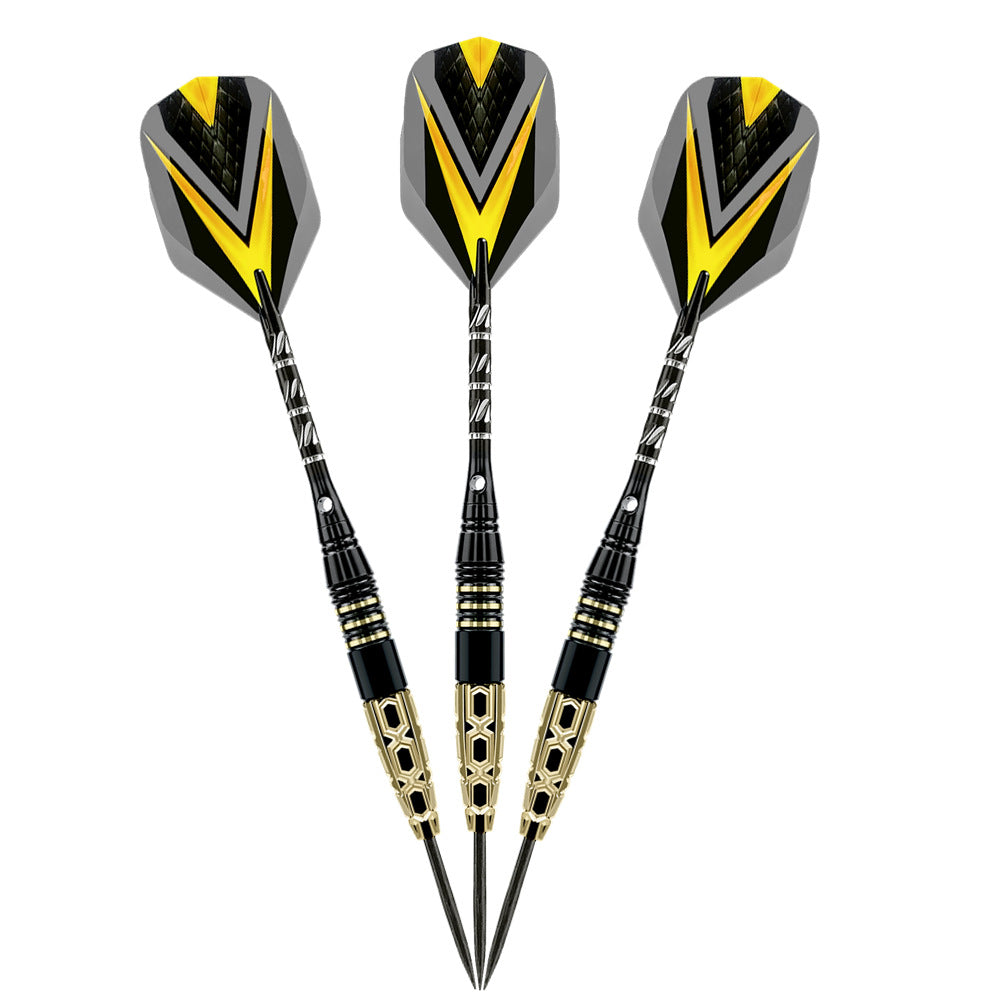 3 Pieces Swift Professional Steel Tip Brass Barrel Darts Set - 26g, 160mm, Yellow